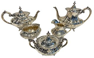Reed and Barton Sterling Silver Tea Set Hampton Court