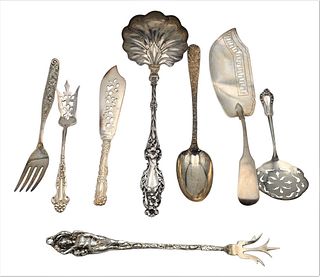 Eight Piece Group of Assorted Sterling Silver Serving