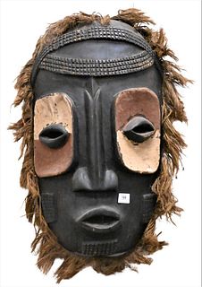 Large African Wood Carved Tribal Mask