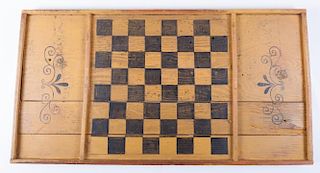 Antique Wooden Checkerboard