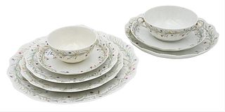 127 Piece Rouard Limoges France Dinnerware Service for 11