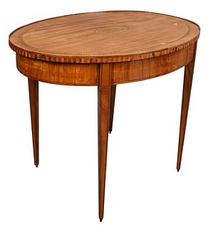 George III Style Mahogany Oval Center Table