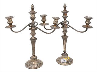 Pair of Gorham Weighted Sterling Silver Candelabras