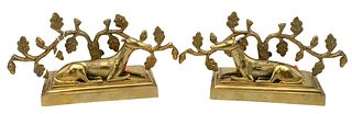 Pair of Victorian Brass Paperweights or Book Ends