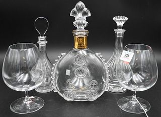 Five Piece Lot of Baccarat, France Crystal