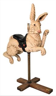 Art Ritchie Custom Carved "Flirting" Carousel Rabbit