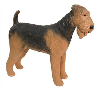 Art Ritchie Custom Carved Airedale Dog Sculpture