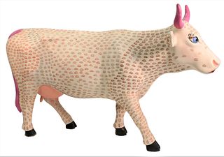 Fiberglass Cow Sculpture