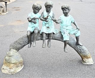 Large Lifesize Bronze Figural Group