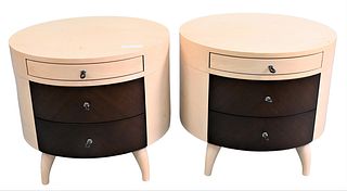 Pair of Maurice Villency New York Round End Tables