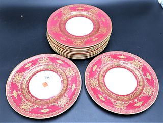 Set of 12 Royal Worcester for Tiffany Service Plates