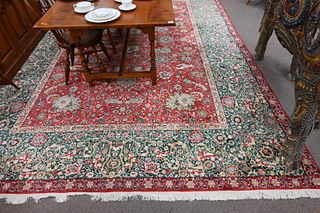 Silk and Cotton Blend Oriental Room Size Carpet