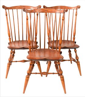 Set of Three D.R. Dimes Windsor Style Side Chairs
