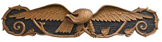 Reproduction Carved and Polychrome Wooden Eagle Form Shipboard