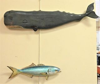 Three William Gallagher Fish Carvings