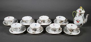 HEREND Rothschild Demitasse Cups, Teapot
