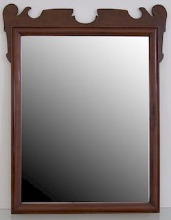 Walnut Wall Mirror w/ Beveled Glass