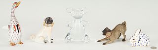 5 Animal Figurines incl. attr. Franz Bergmann