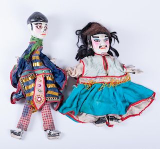 Vintage Asian Marionettes/ Puppets, Two (2)