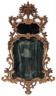 European 19th C. Giltwood Carved Rococo Style Pier Mirror