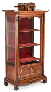 Chinoiserie Inlaid Lacquer Display Cabinet and Altar 