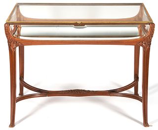 Art Nouveau Table Vitrine or Bijouterie Cabinet