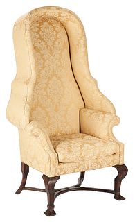 Irish Georgian Style Hooded Porter's Chair