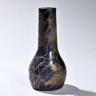 Ceramic Vase with Copper Overlay