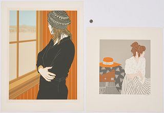 2 Phyllis Lester Sloane Silkscreen Prints of Women