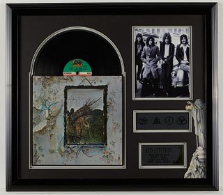 Led Zeppelin Signed Record Plant Page Bonham Jones