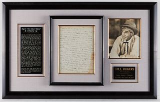 Will Rogers Autograph and Letter