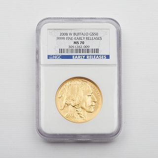 2008 Gold Buffalo $50 MS70 NGC Early Release