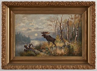 Feodor von Luerzer Moose Landscape Painting