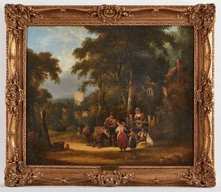 William Shayer Sr Traveling Family Painting