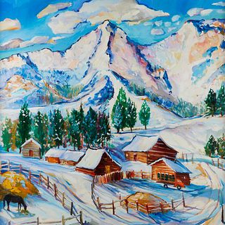 Pat Woodall "Rocky Mountain Ranchito" Painting