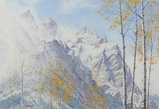 Dan Stouffer "Tetons - Rising Mist" Watercolor