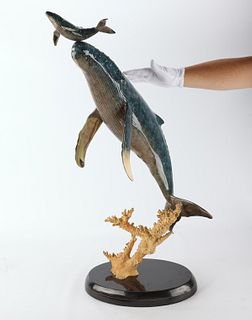 Robert Wyland "Genesis" Whale Sculpture