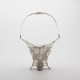 Georg Roth 19th c. Hanau Silver Basket w/ Glass