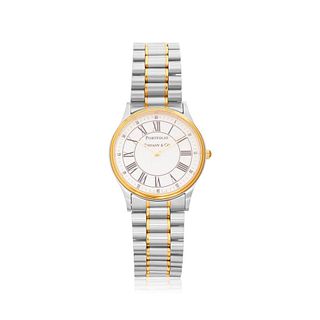 Tiffany and Co Portfolio 18K Gold and Steel Wrist Watch