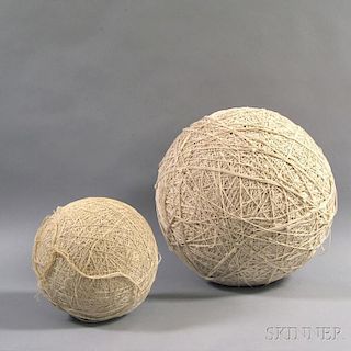 Two Large Balls of White Twine