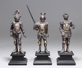 Group of 3 Weighted Sterling Silver Knights by Magrino
