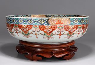 Large Antique Japanese Imari Bowl