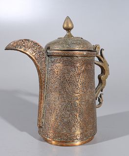 Intricate Incised Indian Teapot