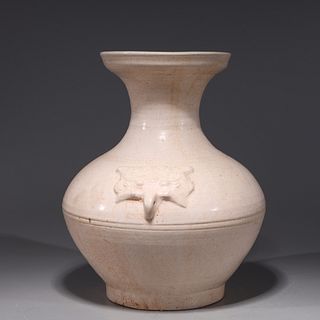 Chinese Peach Glazed Ceramic Vase
