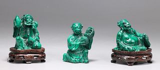 Group of 3 Chinese Malachite Carvings