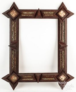 Tramp Art frame, late 19th c.