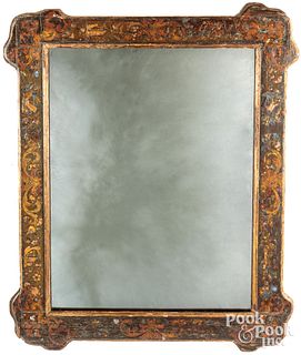 Japanned mirror, 18th/19th c.