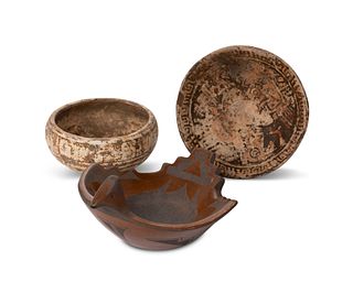 Three Southwestern pottery vessels