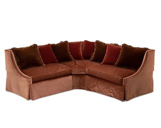 A custom banquette sofa