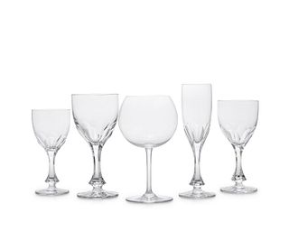 A group of Baccarat crystal stemware